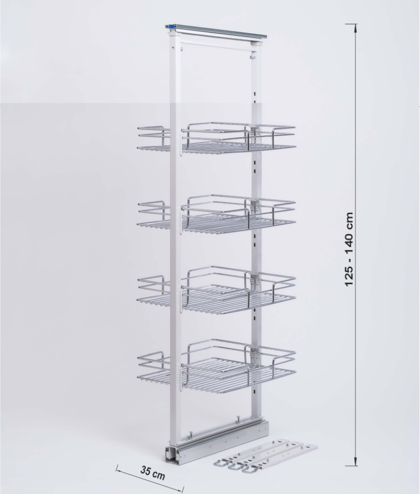 Τροφοθήκη Τηλεσκοπικό Μ 2019 για κουτί 35 cm με 4 καλάθια και ύψος 125-140 cm