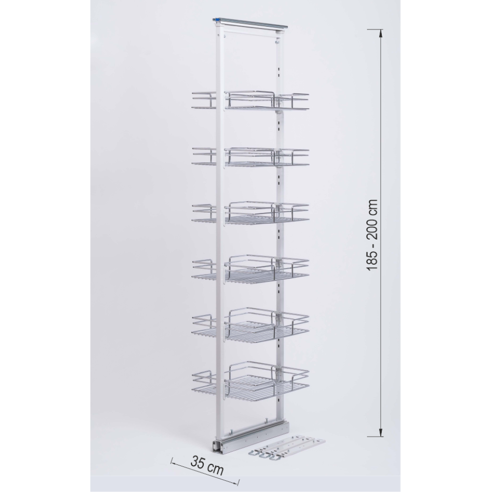 Τροφοθήκη Τηλεσκοπικό Μ 2043 για κουτί 35 cm με 6 καλάθια και ύψος 185-200 cm