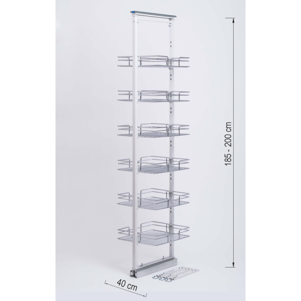 Τροφοθήκη Τηλεσκοπικό Μ 2044 για κουτί 40 cm με 6 καλάθια και ύψος 185-200 cm