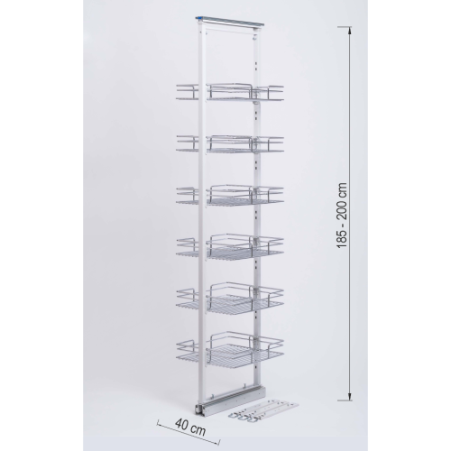 Τροφοθήκη Τηλεσκοπικό Μ 2044 για κουτί 40 cm με 6 καλάθια και ύψος 185-200 cm