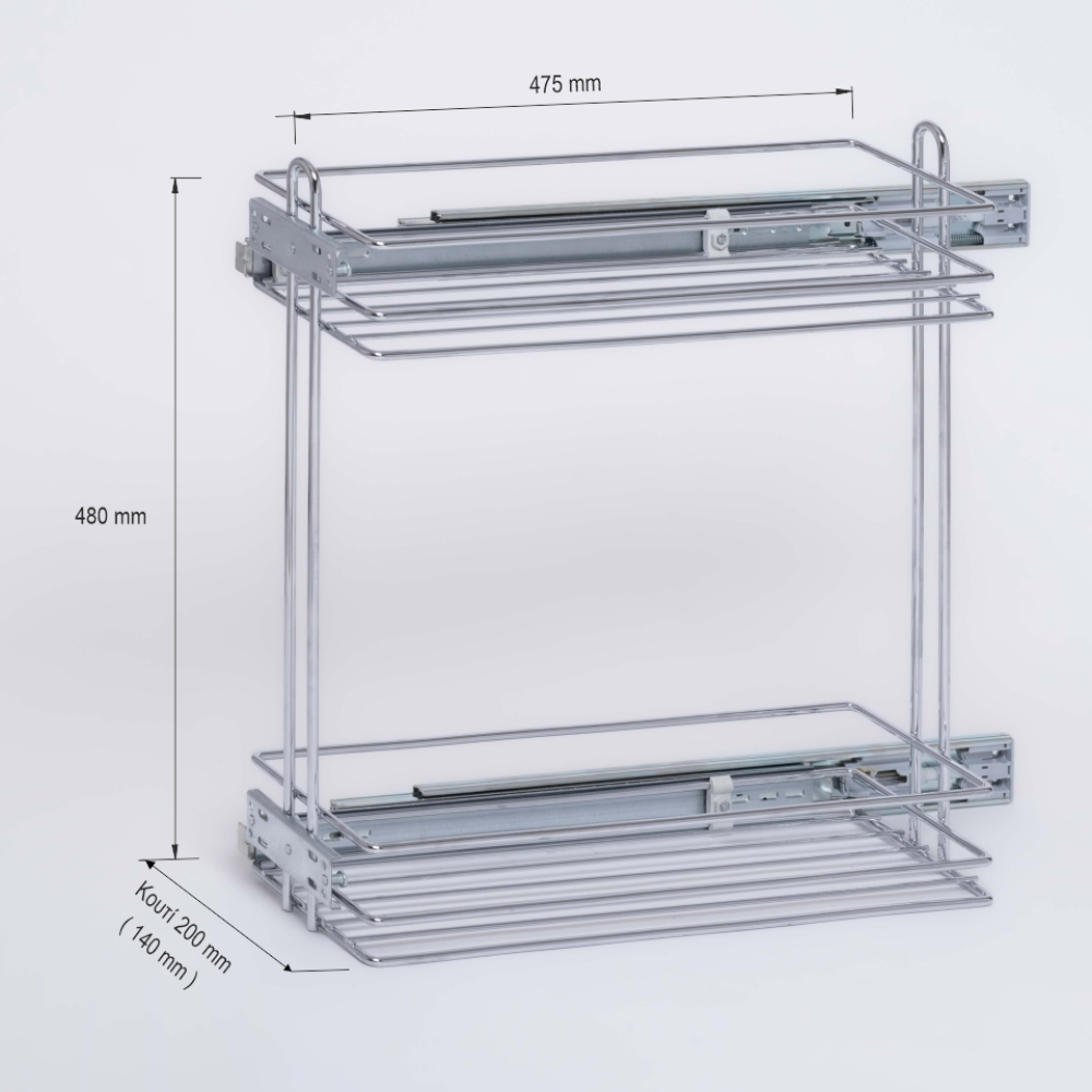 Μπουκαλοθήκη M 3160-1  Κουζίνας χωρίς οδηγό για κουτί 20 cm