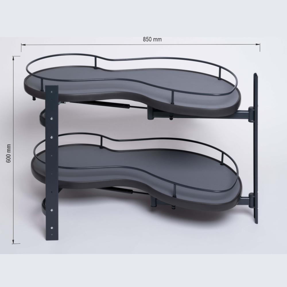 Μηχανισμός Φασόλι ''Elis''  M 5003-10 Κουζίνας δεξί άνοιγμα με φρένο και κουτί  45cm σε ανθρακί