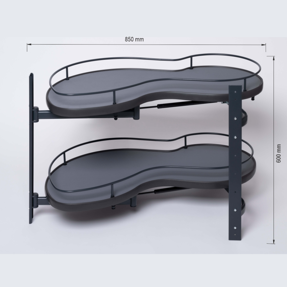 Μηχανισμός Φασόλι ''Elips''  M 5002-10 Κουζίνας αριστερό άνοιγμα με φρένο και κουτί  45cm σε ανθρακί