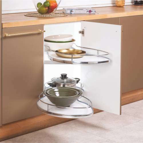 Μηχανισμός φασόλι ''Elips''  M 5002 κουζίνας αριστερό άνοιγμα με φρένο και κουτί  45cm σε χρώμιο