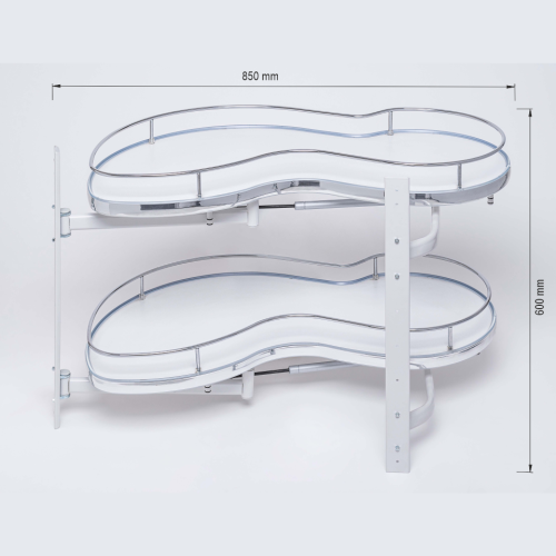 Μηχανισμός φασόλι ''Elips''  M 5002 κουζίνας αριστερό άνοιγμα με φρένο και κουτί  45cm σε χρώμιο
