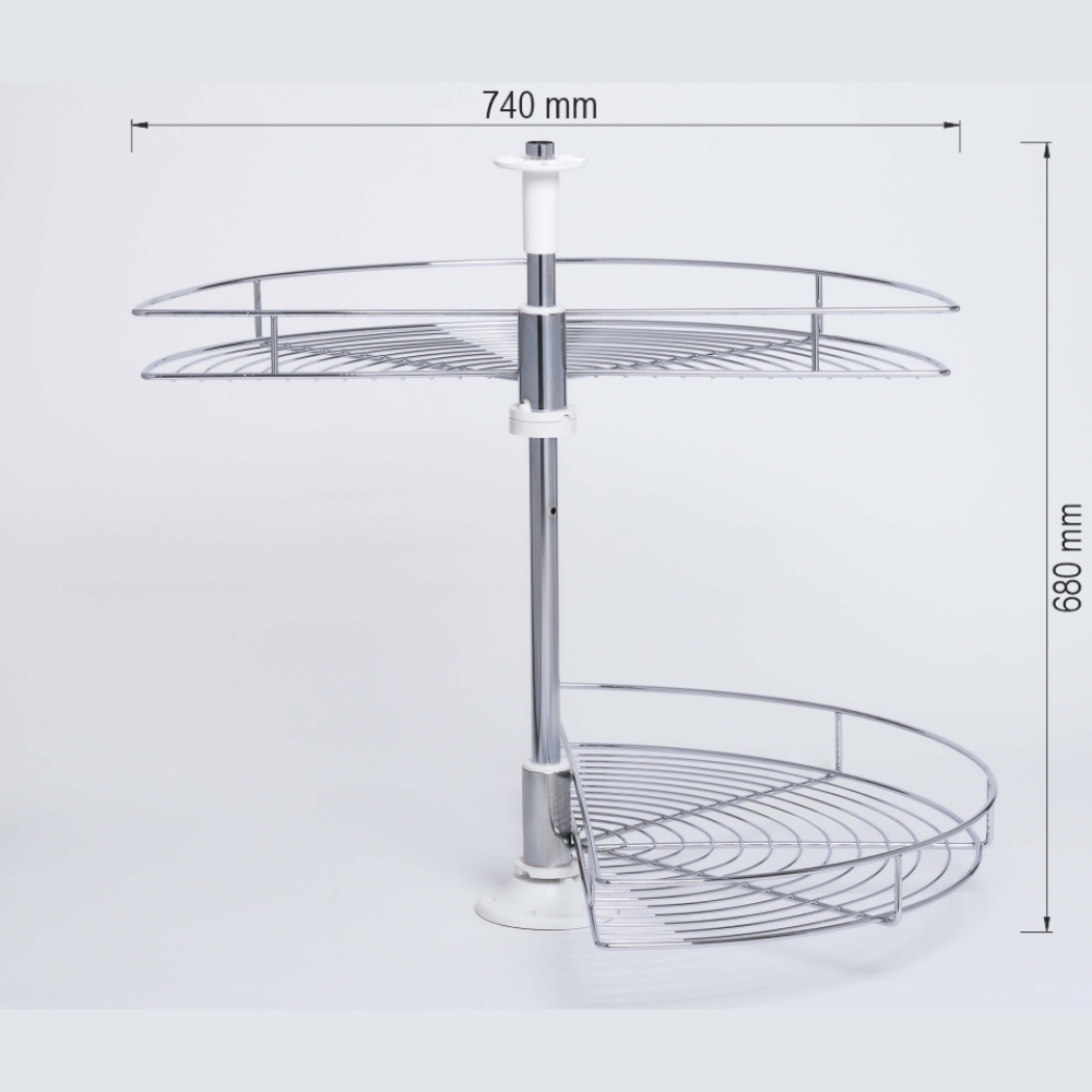 Περιστρεφόμενο Μ 4000 Καλάθι 1/2 με Κολώνα Φ 74 cm για κουτί 45 cm και ύψος 68 cm