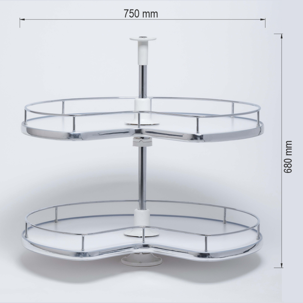Μηχανισμός κουζίνας περιστρεφόμενος 3/4 για γωνιακό ντουλάπι με ξύλινο πάτο Φ74