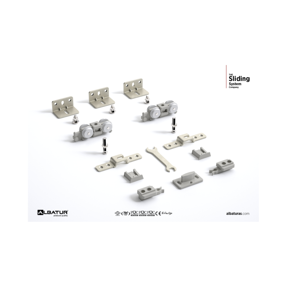 Μηχανισμός ALB 7310 Συρόμενης Πόρτας 50 Kg  για Πάχος 18-50 mm