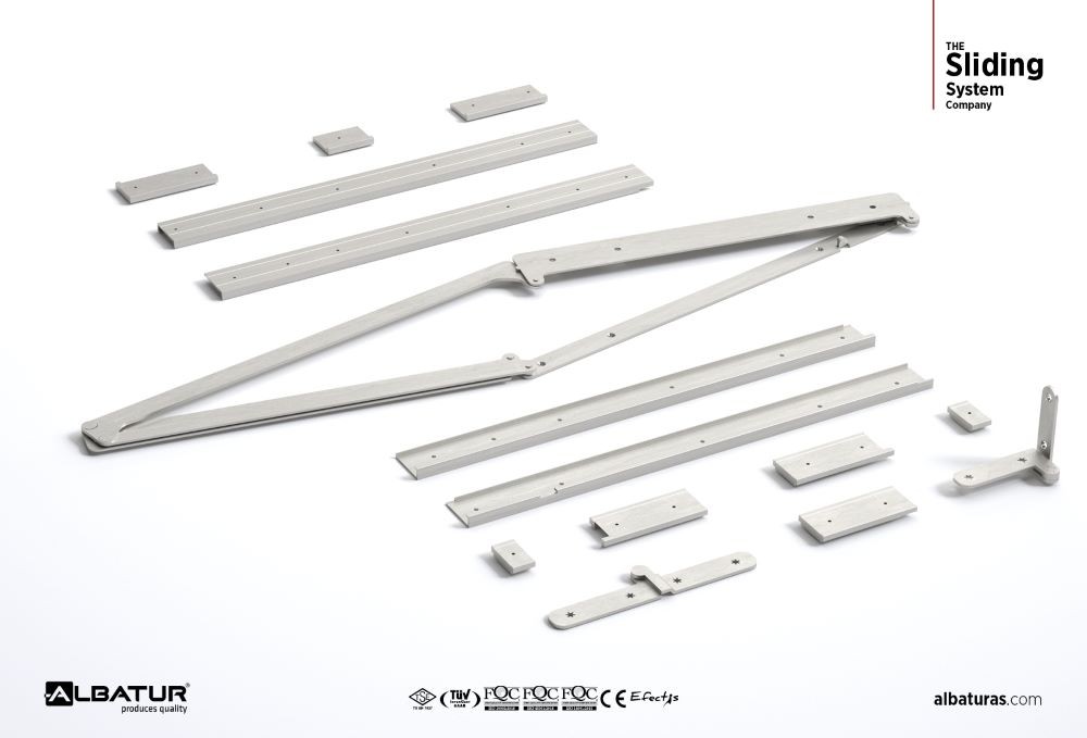 Domino180  1000 mm - Μηχανισμός Σπαστής Ανοιγμένης Πόρτας Αριστερή