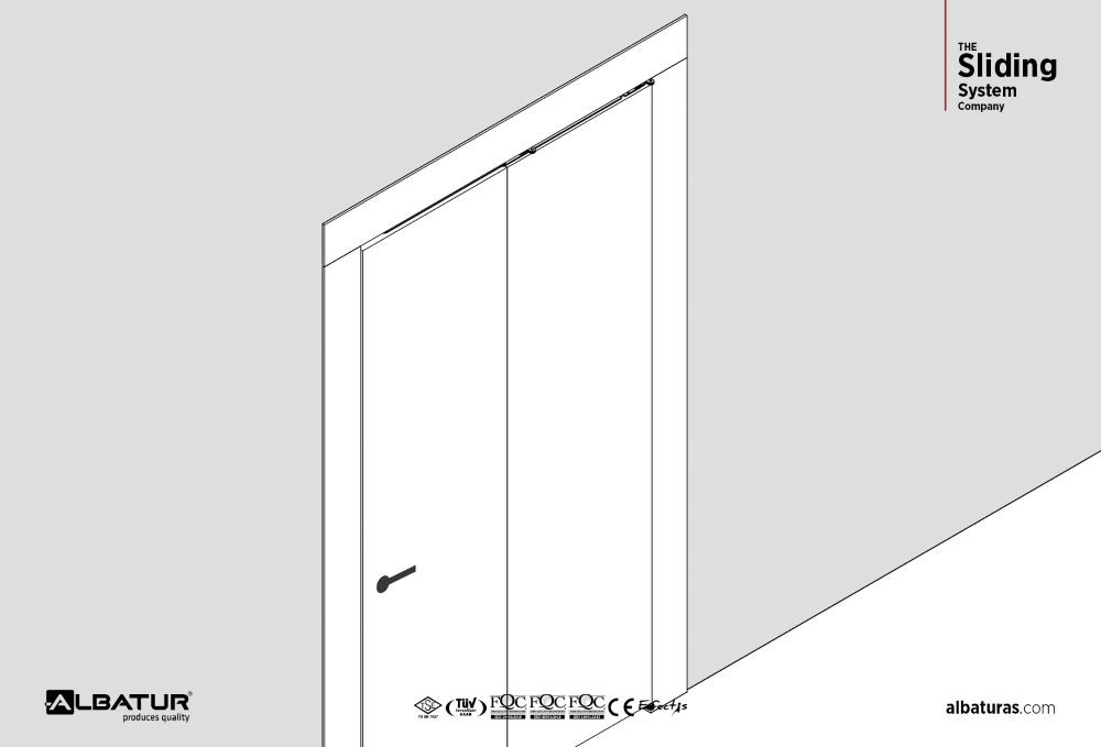 Domino180  1000 mm - Μηχανισμός Σπαστής Ανοιγμένης Πόρτας Αριστερή
