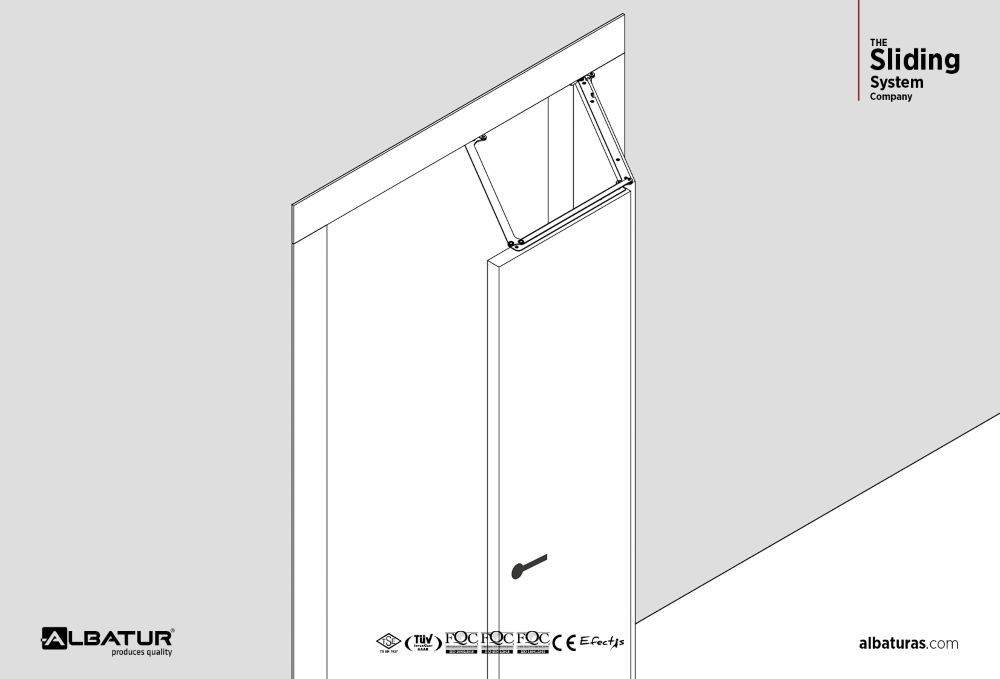 Domino180  1000 mm - Μηχανισμός Σπαστής Ανοιγμένης Πόρτας Αριστερή