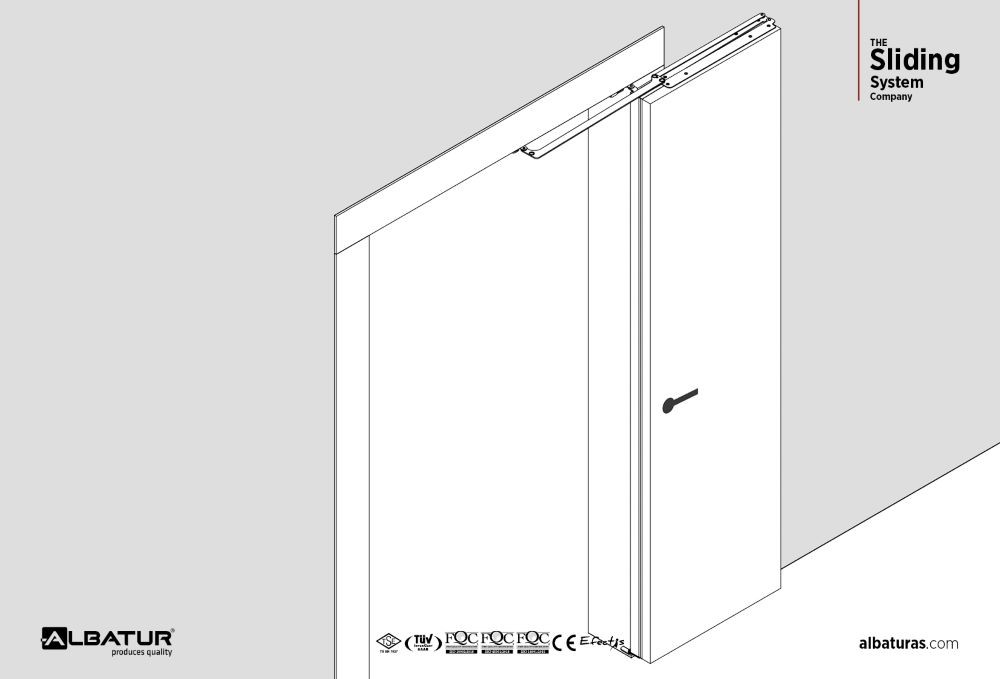 Domino180  1000 mm - Μηχανισμός Σπαστής Ανοιγμένης Πόρτας Αριστερή
