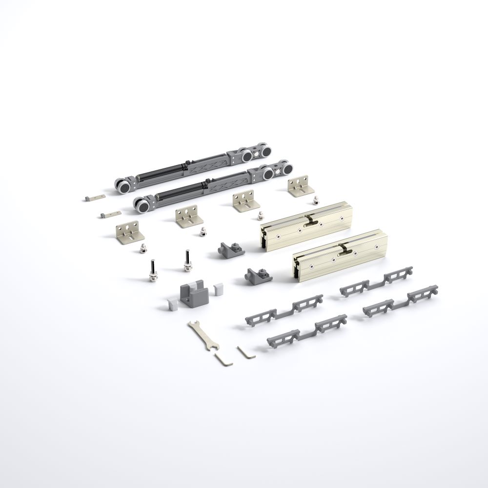 Μηχ/μός ALB 9920 Συρόμενης Γυάλινης Πόρτας 120 Kg Φρένο Διπλής Κατεύθυνσης για Πάχος 8-10-12 mm