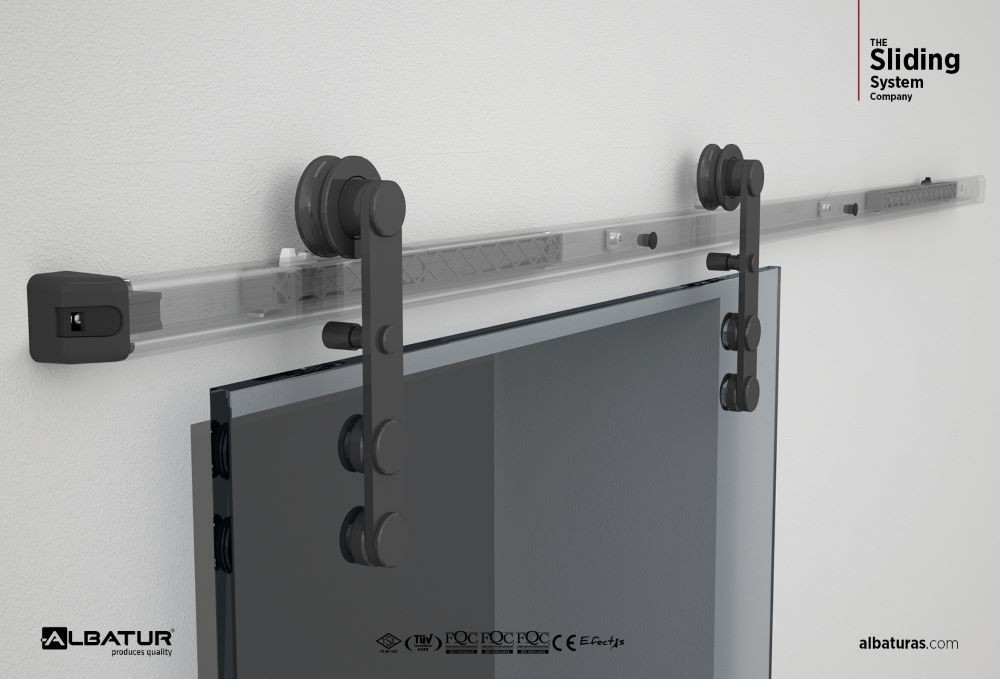 BarnDoor 8920   80 Kg - Μηχανισμός Συρόμενης Γυάλινης Πόρτας Φρένο Διπλής Κατεύθυνσης 2000mm