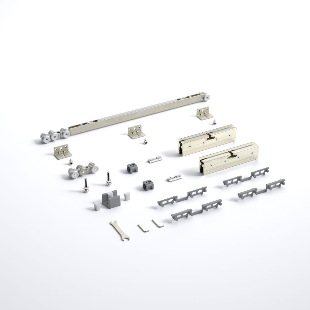 Μηχ/μός ALB 9035 Συρόμενης Γυάλινης Πόρτας 60 Kg Φρένο Διπλής Κατεύθυνσης για Πάχος 8-12 mm