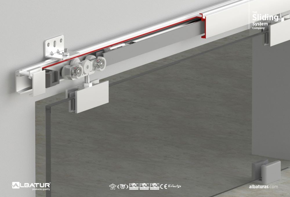 Glass Door 9030    60 Kg - Μηχανισμός Συρόμενης Γυάλινης Πόρτας Φρένο Διπλής Κατεύθυνσης