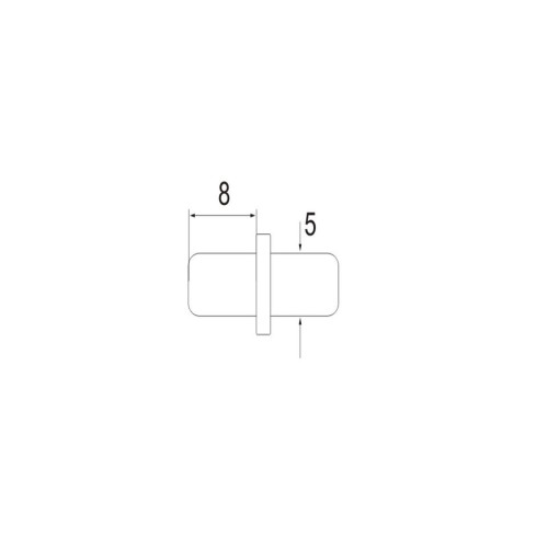 Στοπ ραφιών ίσιος Φ5 Νίκελ