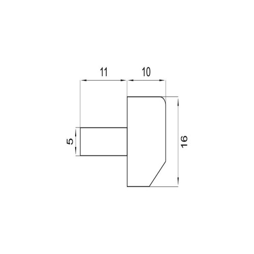 Στοπ ραφιών διάφανο Φ5