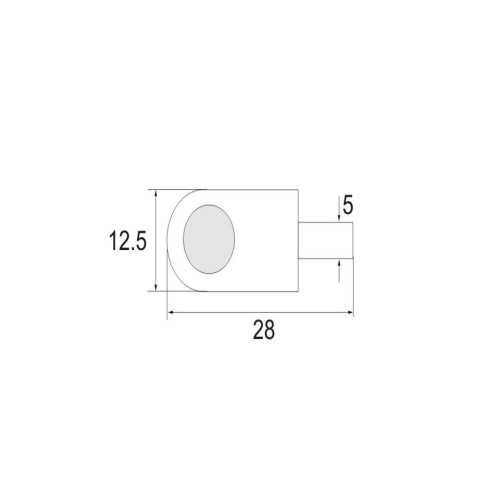 Στοπ γυάλινων ραφιών βεντούζα Φ5