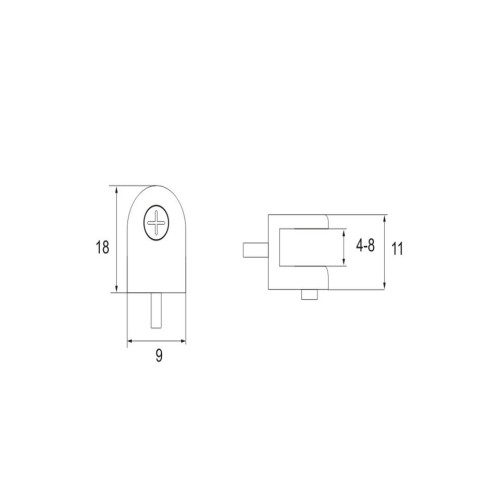 Στήριγμα ραφιών κρυστάλλου με βίδα
