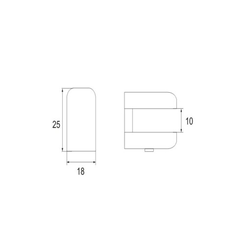 Στήριγμα ραφιών κρυστάλλου 10mm ματ χρώμιο