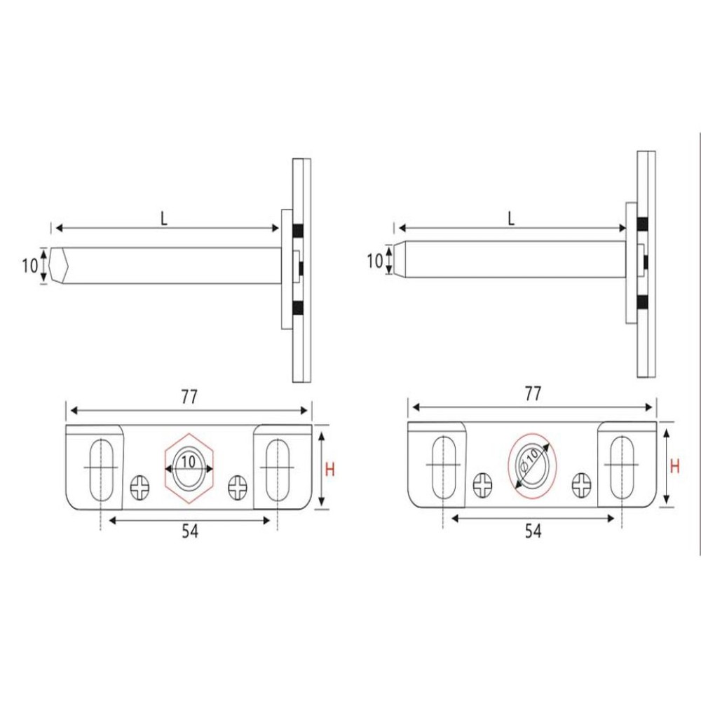 Στήριγμα ραφιού κρυφό με ρύθμιση