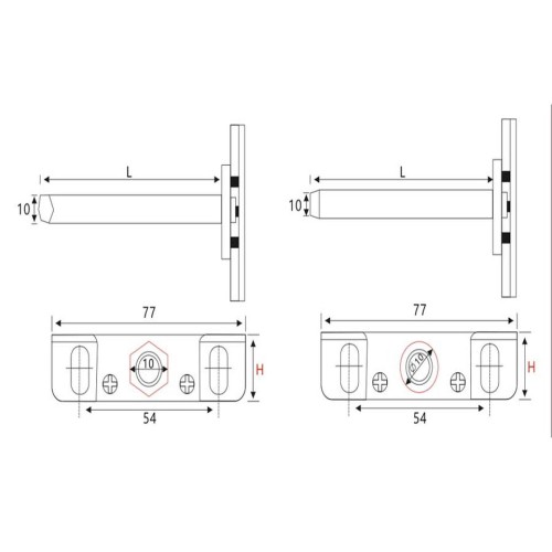 Στήριγμα ραφιού κρυφό με ρύθμιση