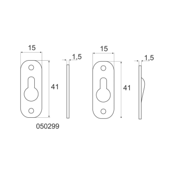 Στήριγμα καθρεφτών κάμπυλο νίκελ