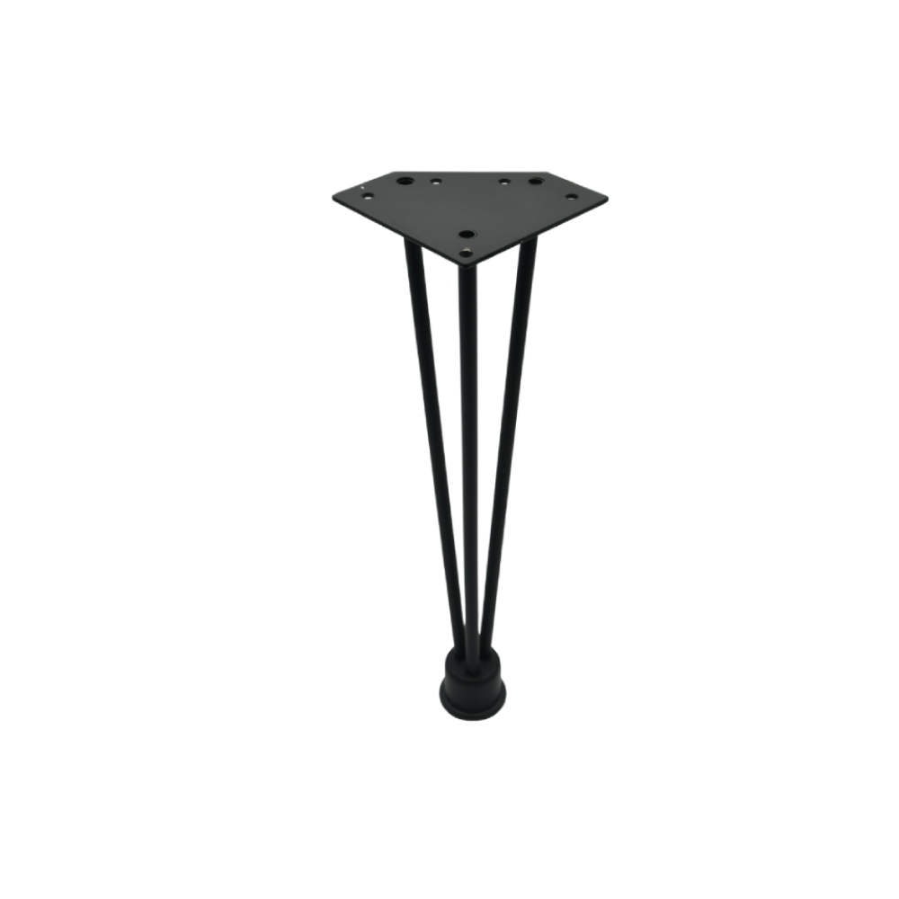 Πόδι σαλονιού μεταλλικό μαύρο H=410mm