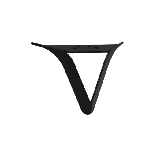 Πόδι επίπλου μεταλλικό μαύρο H=145mm