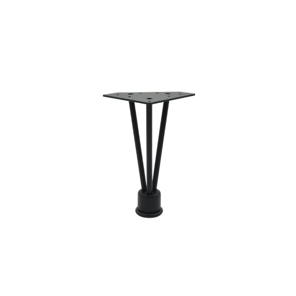 Πόδι επίπλου μεταλλικό μαύρο H=180mm