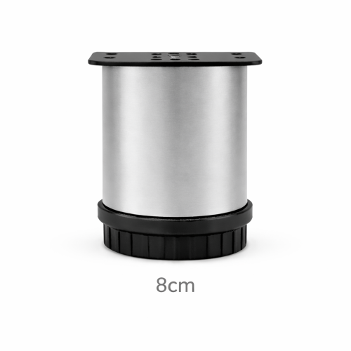 Πόδι επίπλου  Φ42mm, L=80 mm  Ματ Χρώμιο