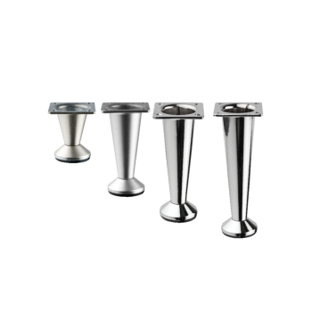 Πόδι επίπλου κωνικό  H=100mm ματ χρώμιο