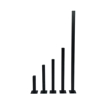 Πόδι επίπλου μαύρο 25X25mm, H=300mm