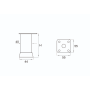 Πόδι επίπλου  40X40mm, h= 60-80 mm Μαύρο