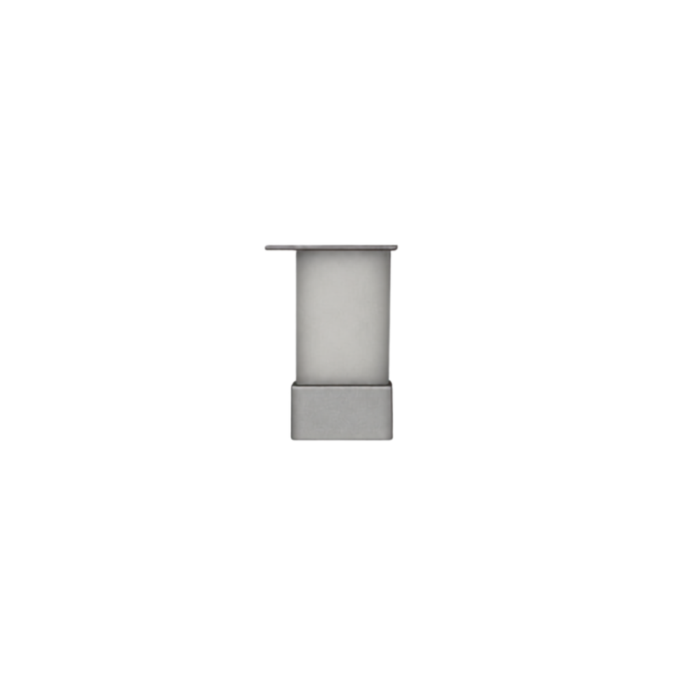 Πόδι επίπλου  40X40mm, h= 80-10 mm Ματ Χρώμιο