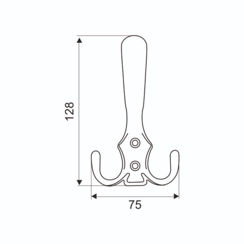 Κρεμάστρα τοίχου 802 ματ χρώμιο