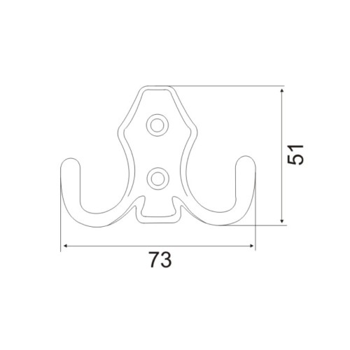 Κρεμάστρα τοίχου 803 ματ χρώμιο