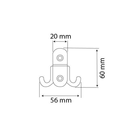 Κρεμάστρα τοίχου 809 χρώμιο
