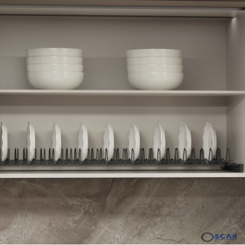 Πιατοθήκη κρεμαστή M 7003-10 Κουζίνας για κουτί 80 cm με στηρίγματα πλαστικά σε ανθρακί