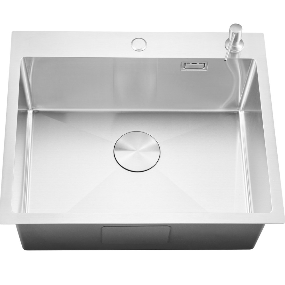 Νεροχύτης ανοξείδωτος μονή τετράγωνη 600x450x230mm