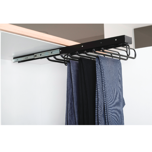 Παντελονοθήκη συρόμενη οροφής Μ9015-20 Μαύρη