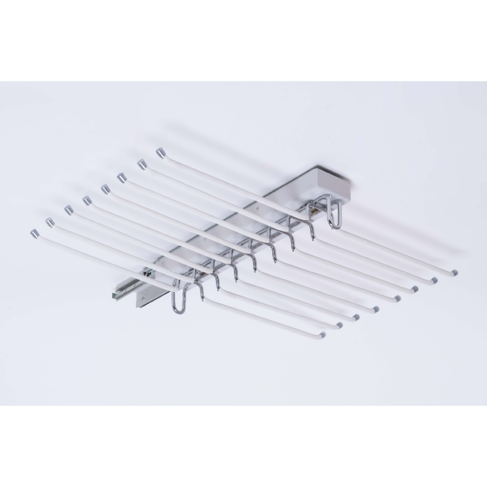 Παντελονοθήκη συρόμενη οροφής διπλή M9016 χρώμιο