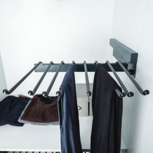 Παντελονοθήκη συρομένη πλαϊνού Μ9066-20 μαύρη