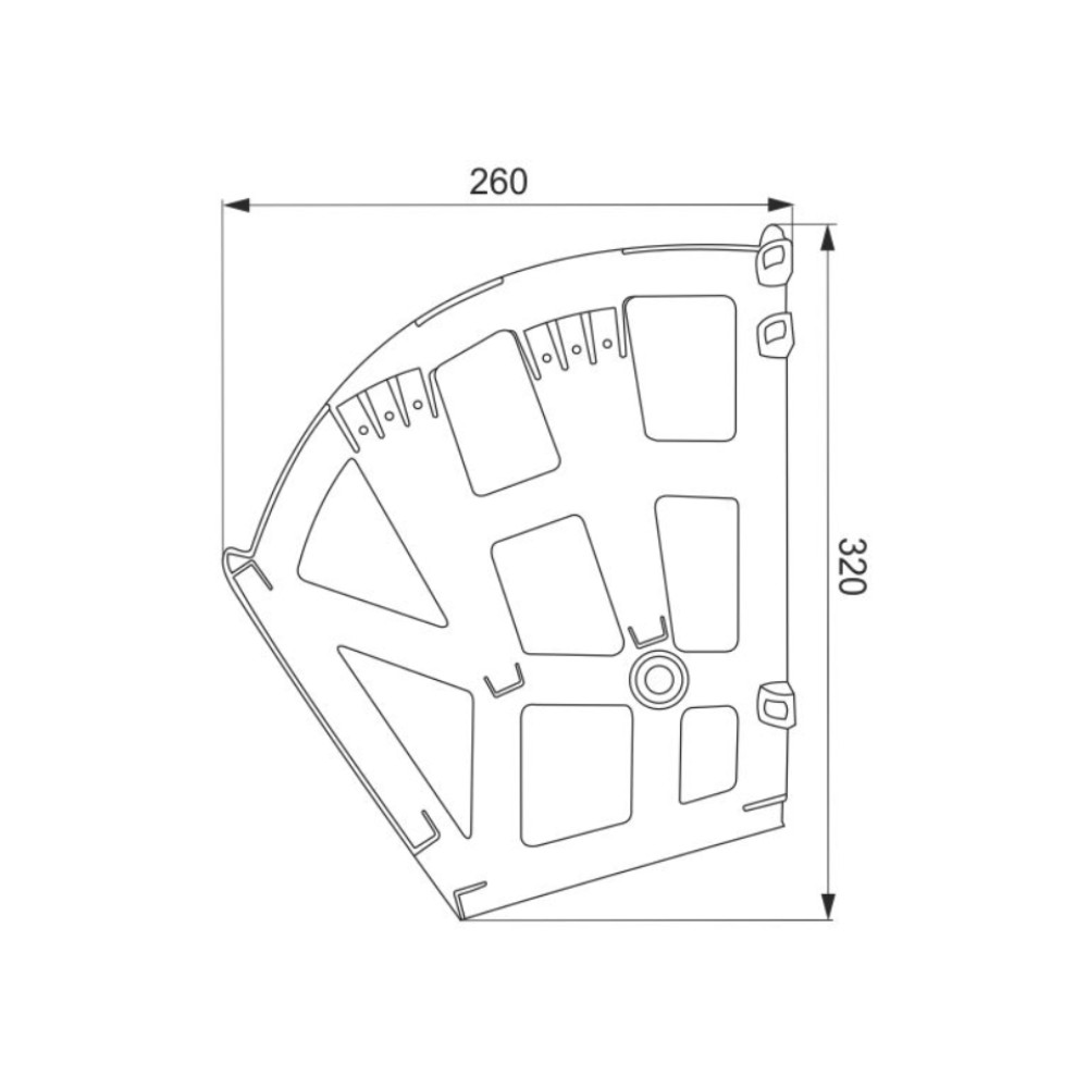 Βάση παπουτσοθήκης πλαστική τριπλή λευκό