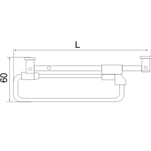 Κρεμάστρα ντουλάπας συρομένη 250mm