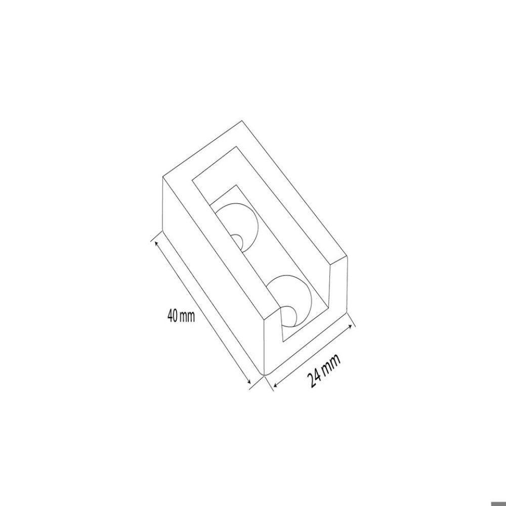 Στήριγμα σωλήνας τετράγ. Μαύρο Ματ