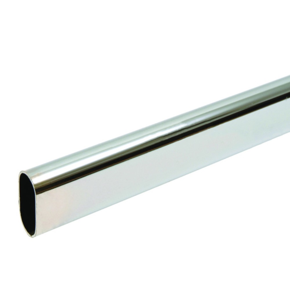 Σωλήνα ντουλάπας οβάλ,  L=3000mm χρώμιο