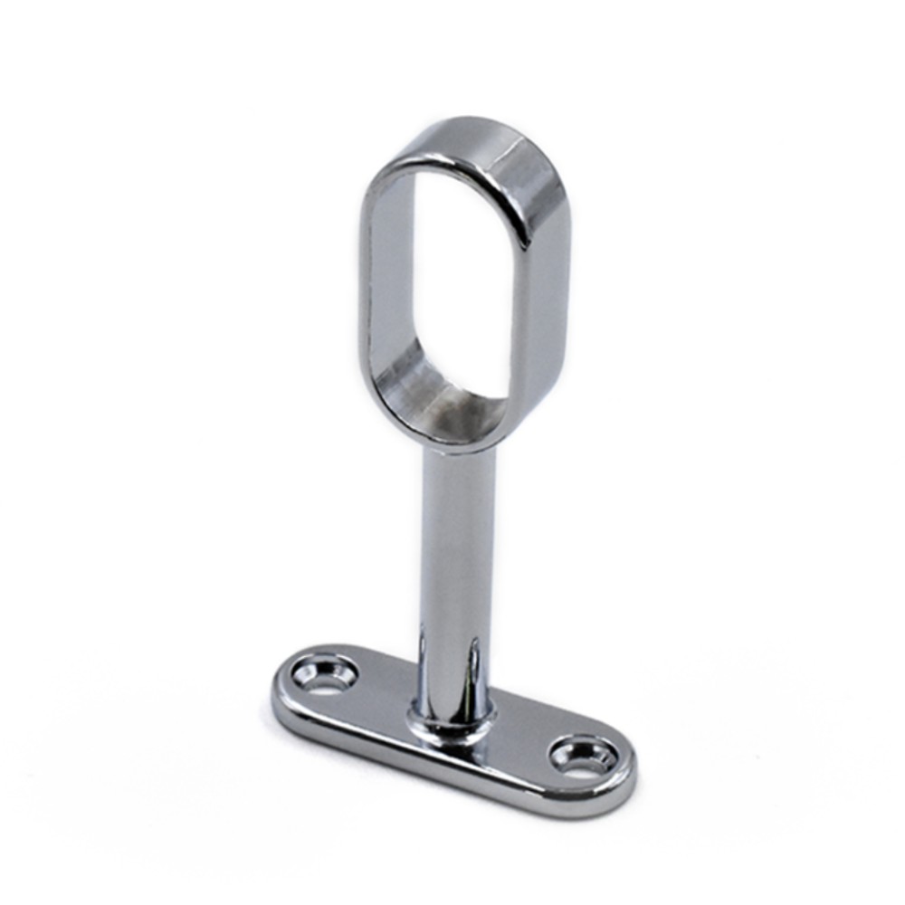 Στήριγμα σωλήνας νησίδας μεσαίο οβάλ χρώμιο