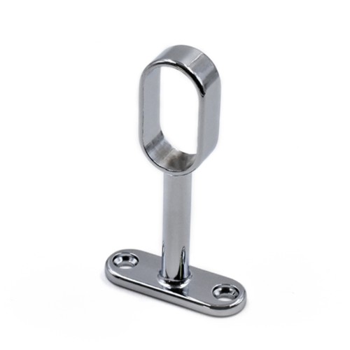 Στήριγμα σωλήνας νησίδας μεσαίο οβάλ χρώμιο